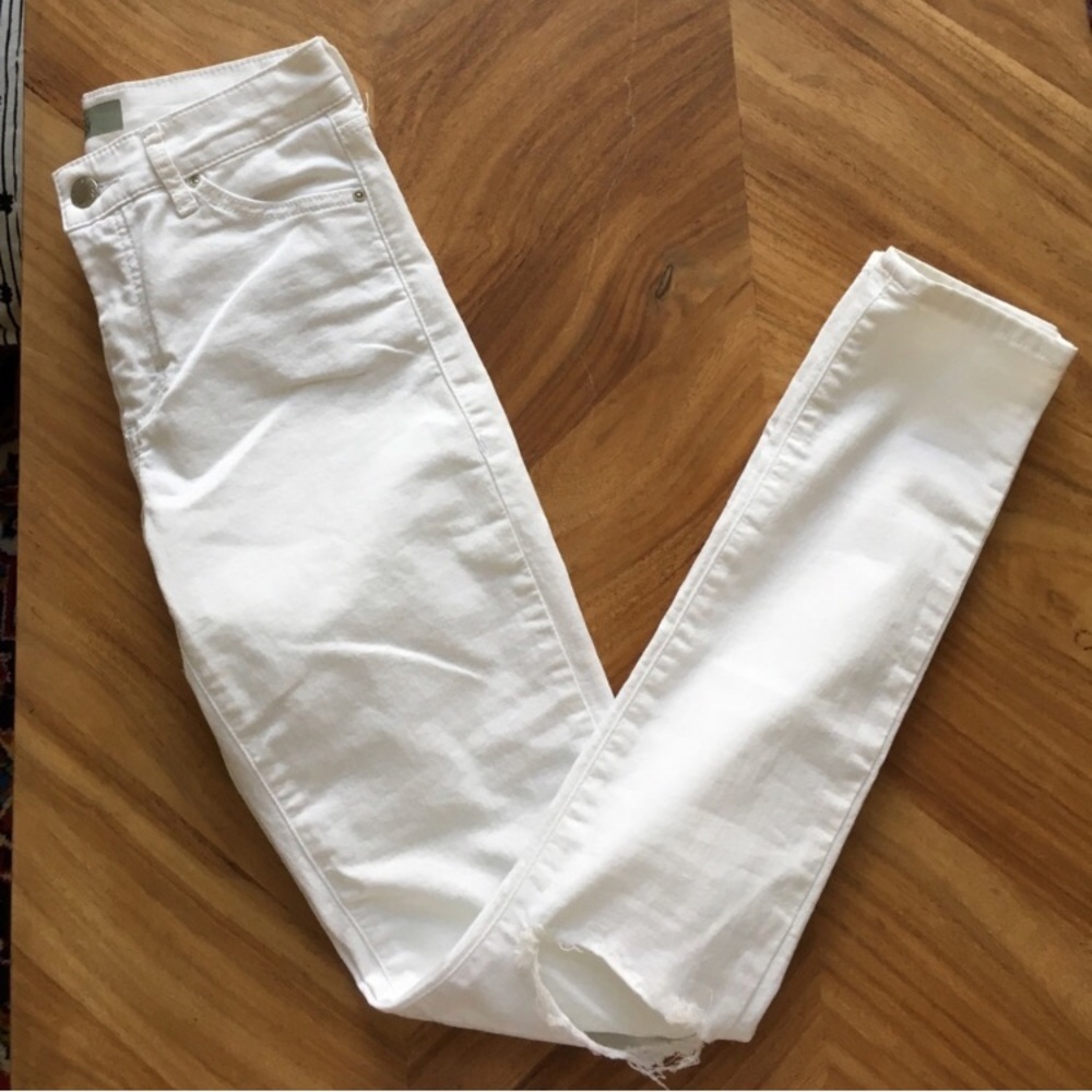 Top Shop White Moto Jeggings